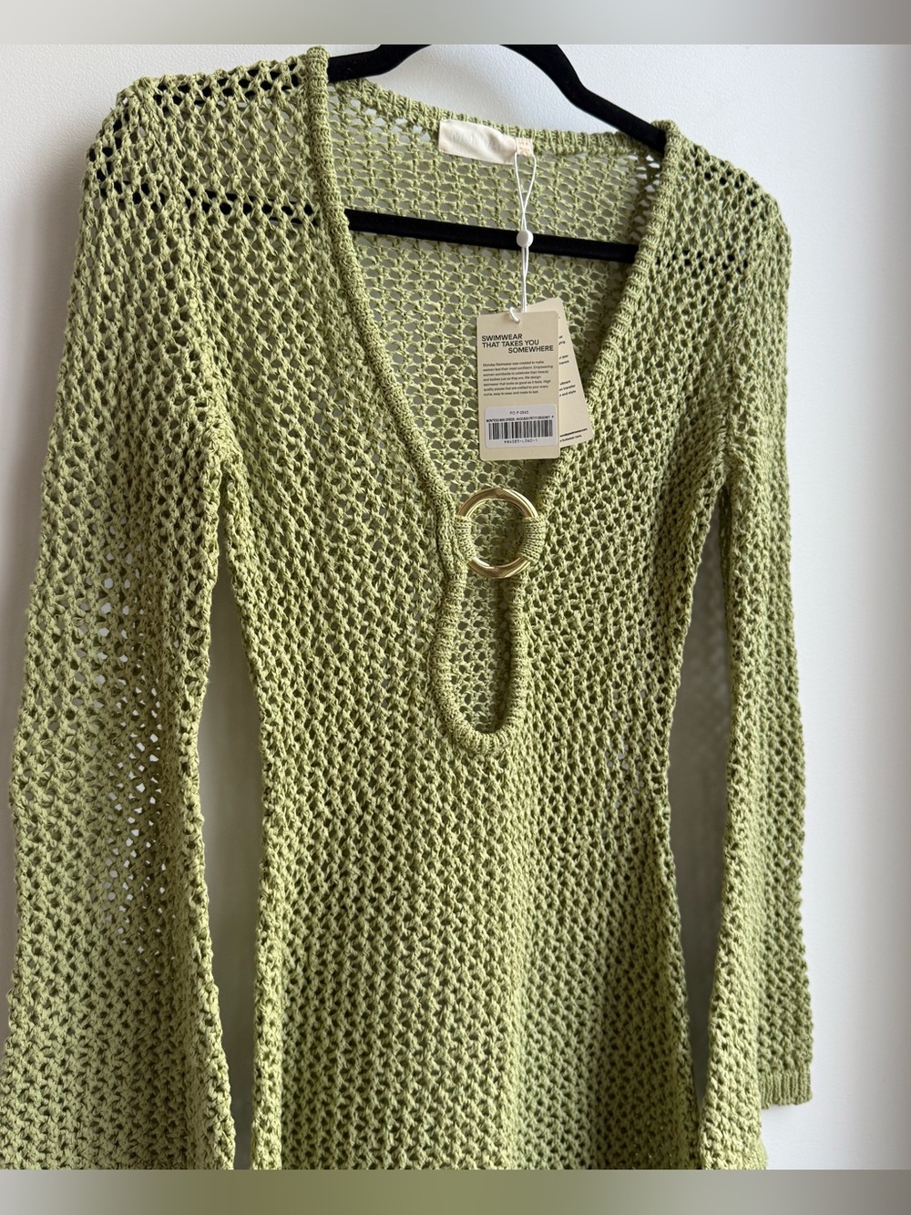 Monday Swim - MONTEGO MINI DRESS - IN AVOCADO PETIT CROCHET - BNWT - Picture 4 of 5